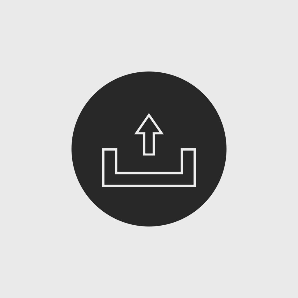 upload icon vector on white background