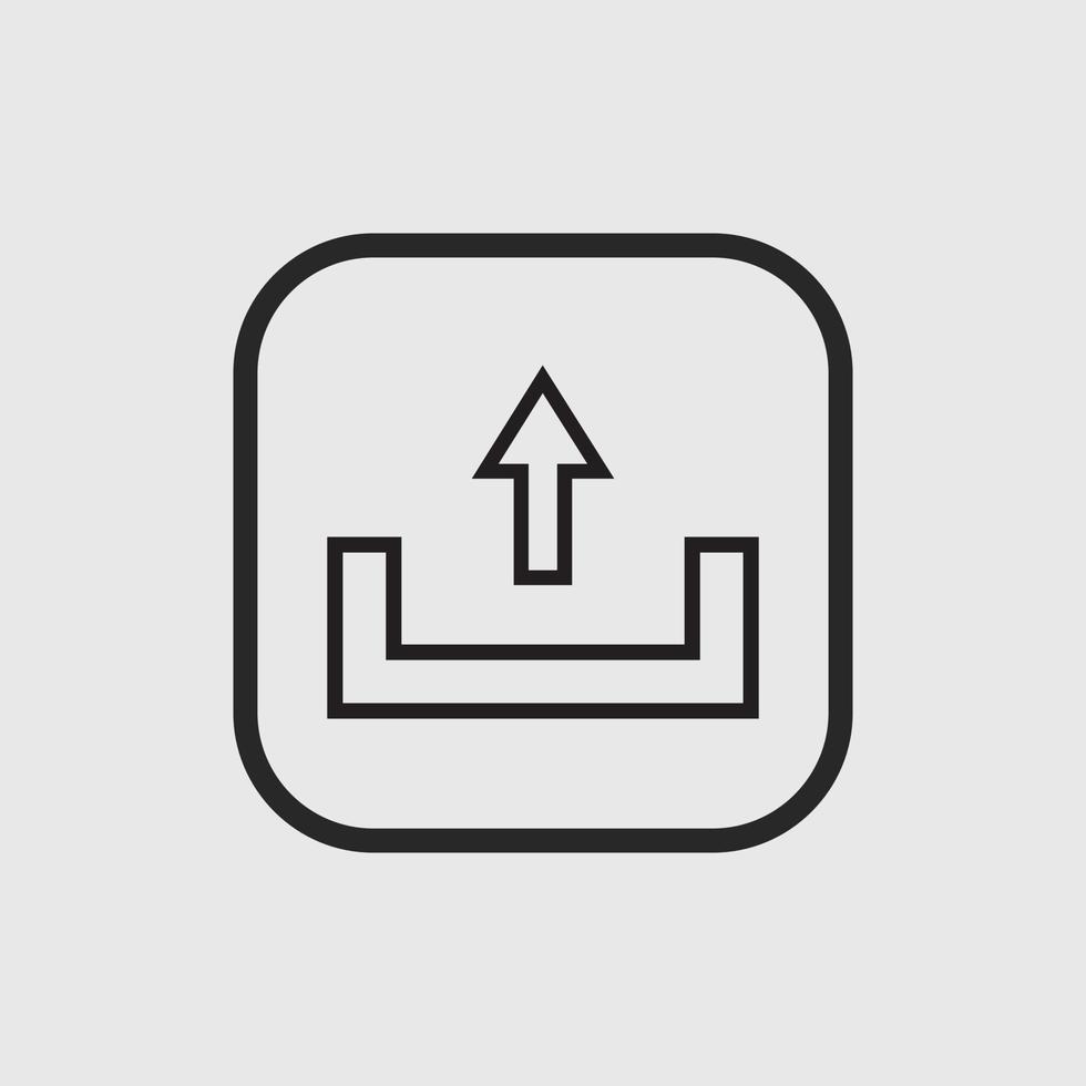 upload icon vector on white background