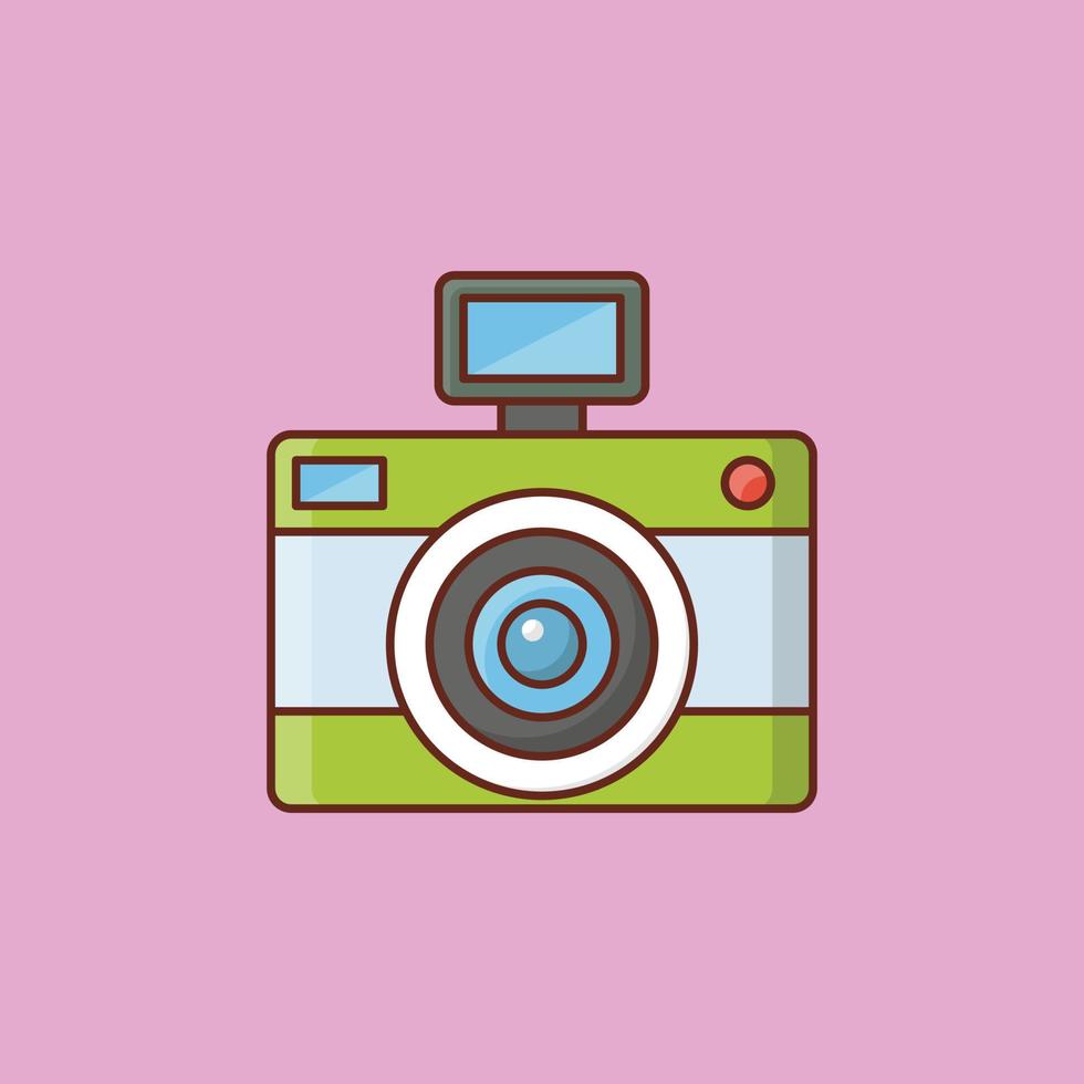 dslr Vector illustration on a background. Premium quality symbols. Vector Line Flat color  icon for concept and graphic design.