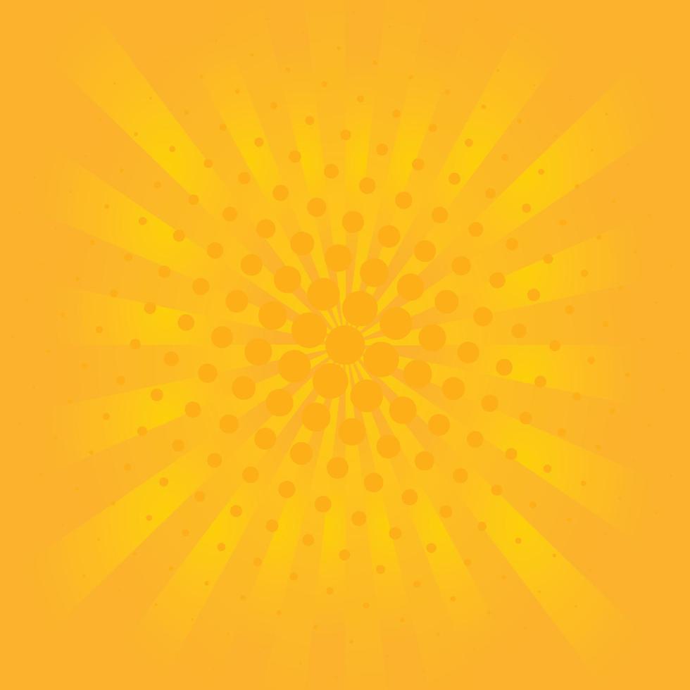 comic background halftone dots yellow color vector