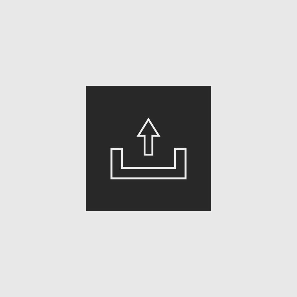 upload icon vector on white background
