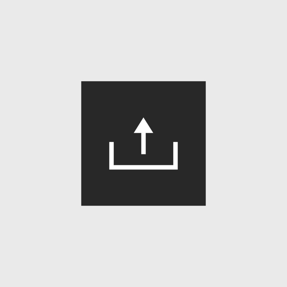 upload icon vector on white background