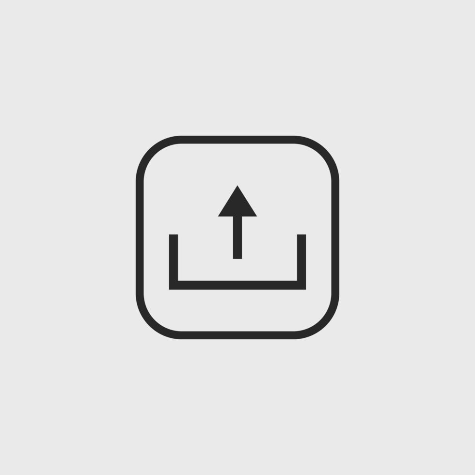 upload icon vector on white background