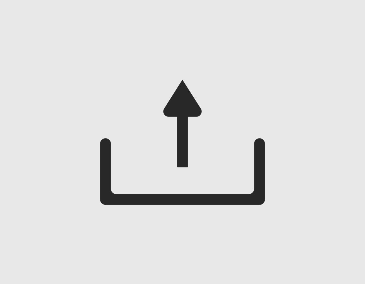 upload icon vector on white background