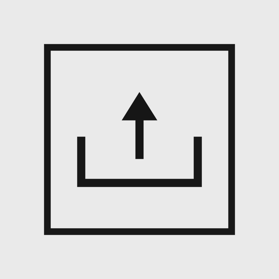 upload icon vector on white background