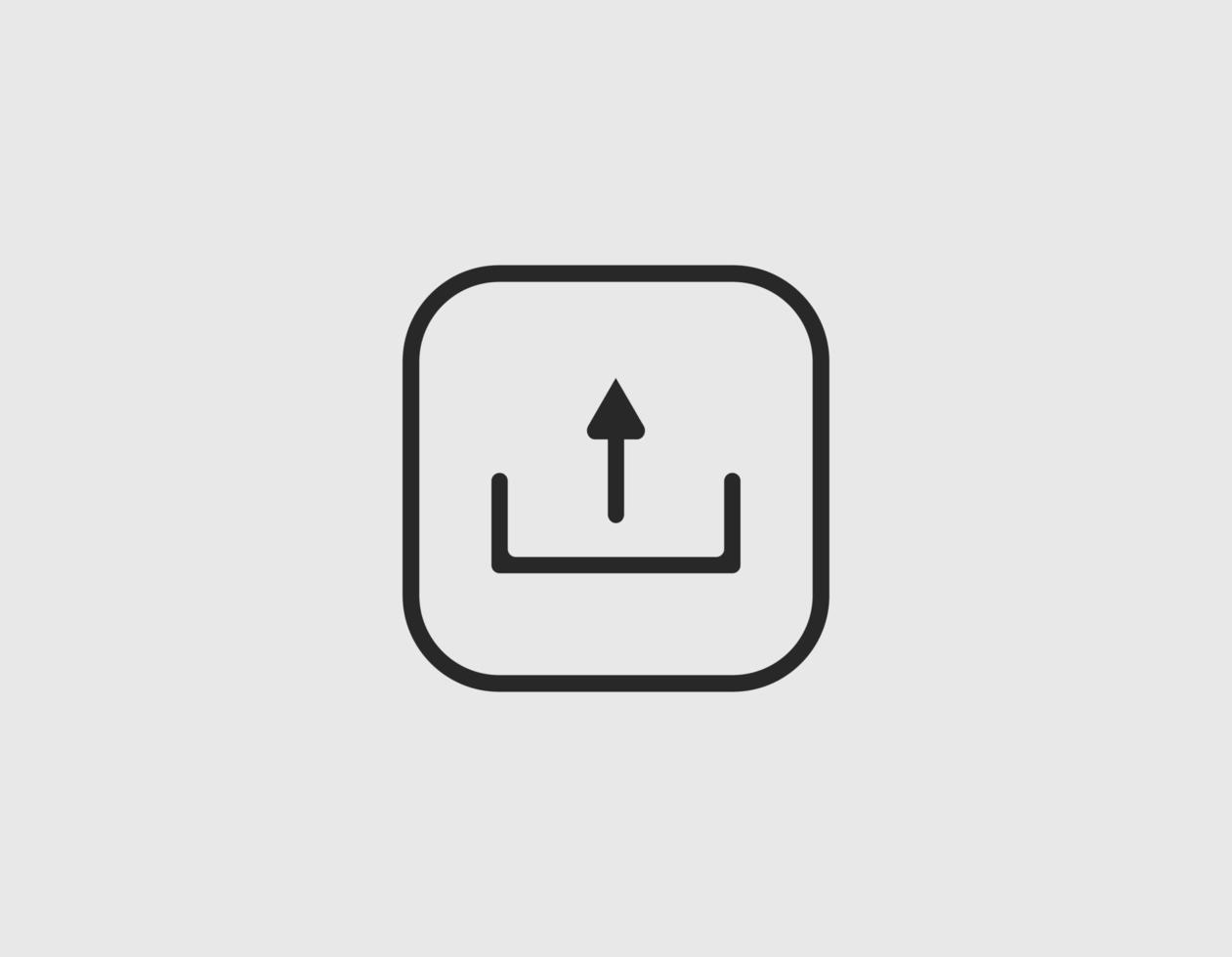 upload icon vector on white background