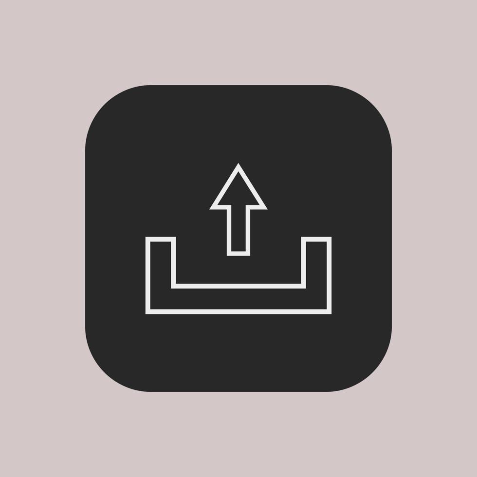 upload icon vector on white background