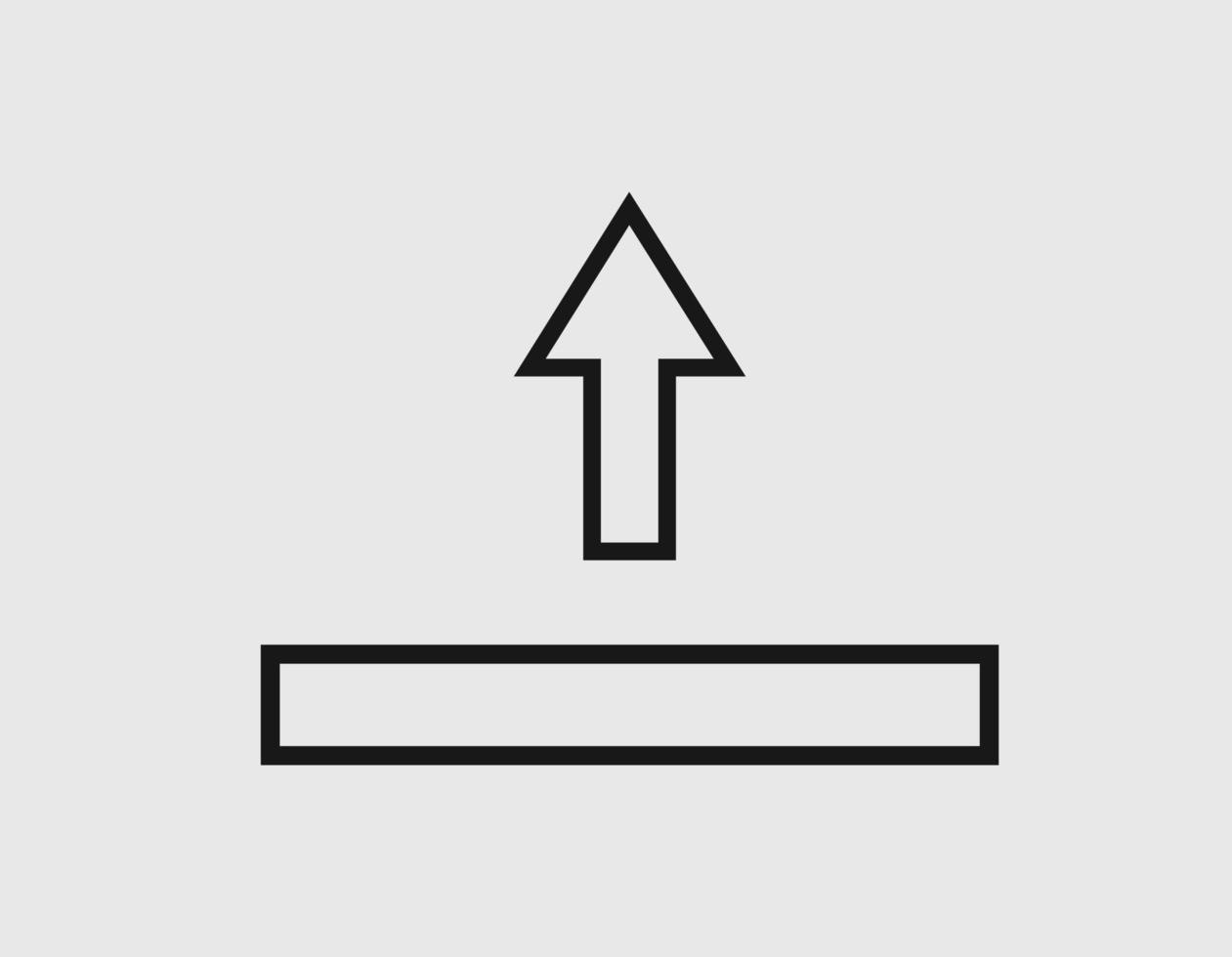 upload icon vector on white background