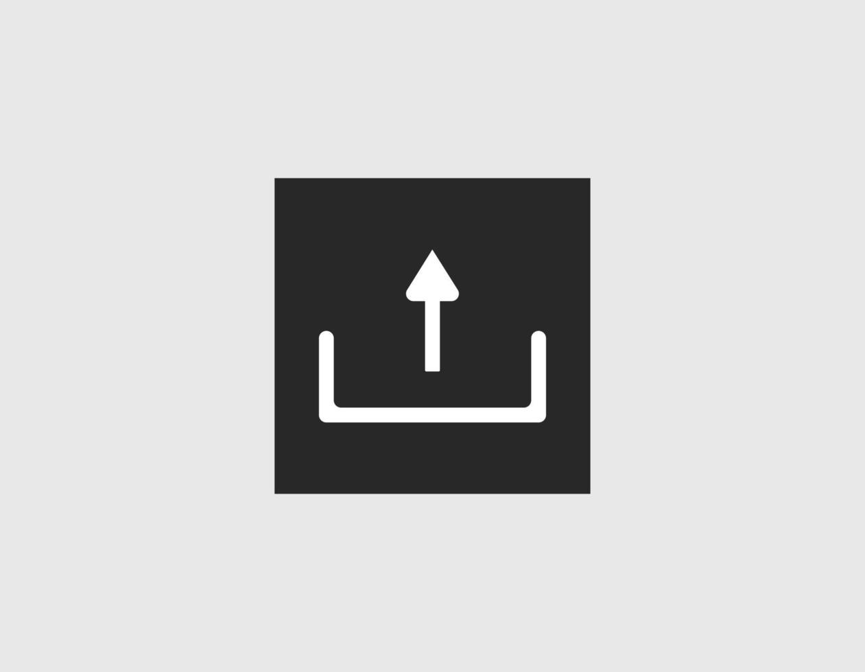 upload icon vector on white background