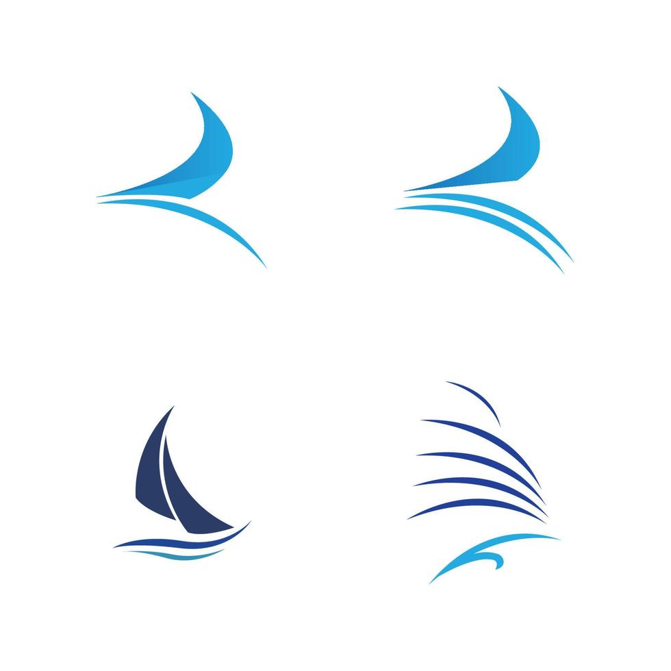 sailing logo vector icon concept illustration design template