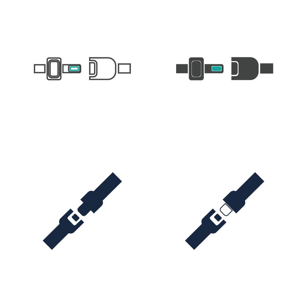 cinturón de seguridad, insignia, plantilla de diseño de ilustración de icono de vector