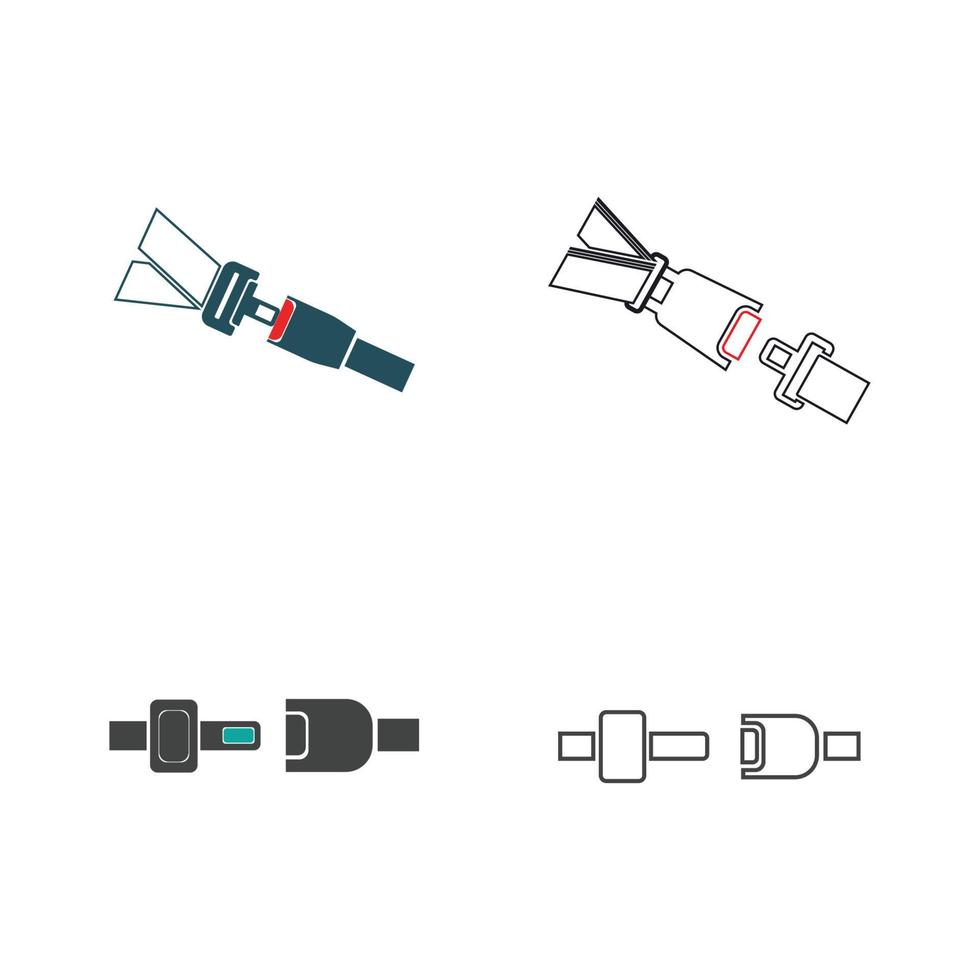 cinturón de seguridad, insignia, plantilla de diseño de ilustración de icono de vector