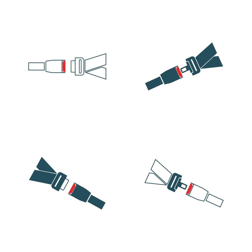 seat belt, badge, vector icon illustration design template