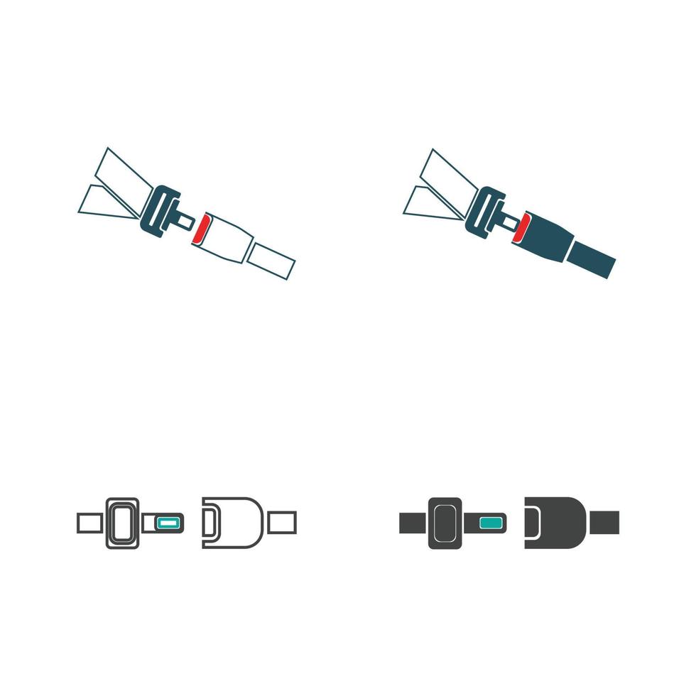 cinturón de seguridad, insignia, plantilla de diseño de ilustración de icono de vector