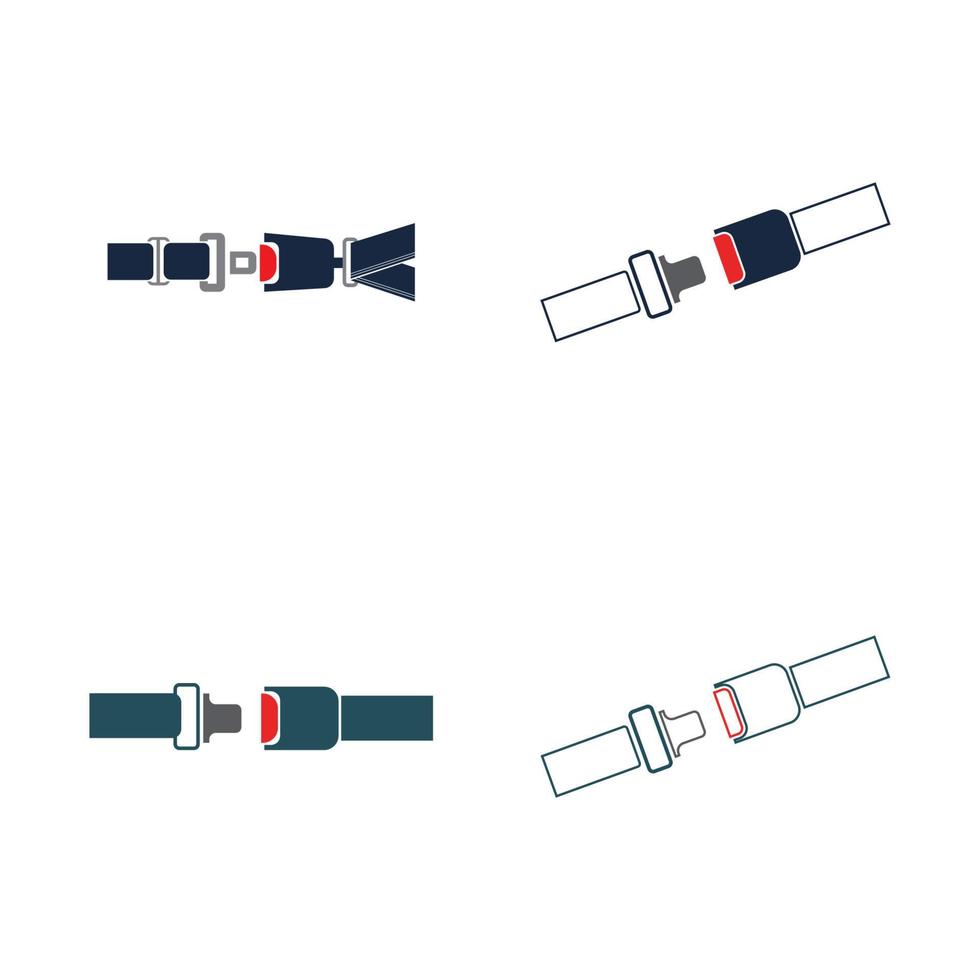 seat belt, badge, vector icon illustration design template