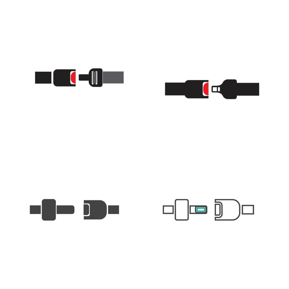 cinturón de seguridad, insignia, plantilla de diseño de ilustración de icono de vector