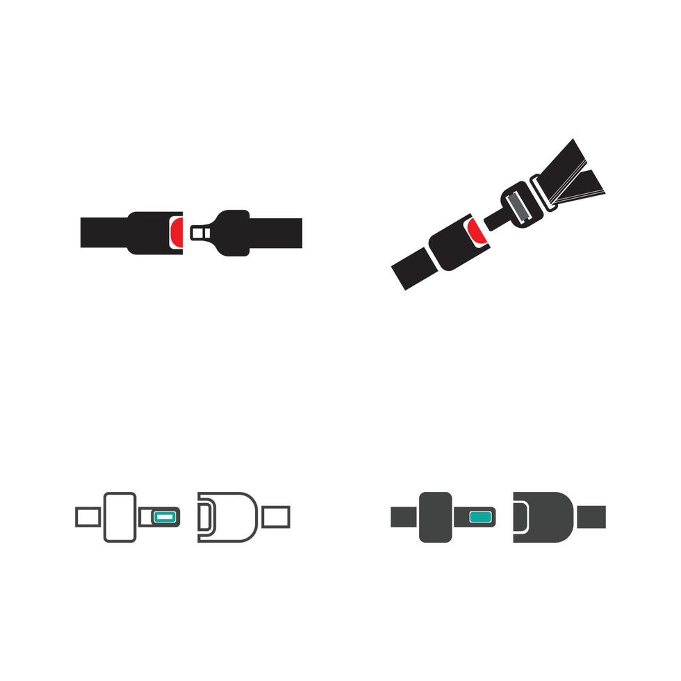 cinturón de seguridad, insignia, plantilla de diseño de ilustración de icono de vector