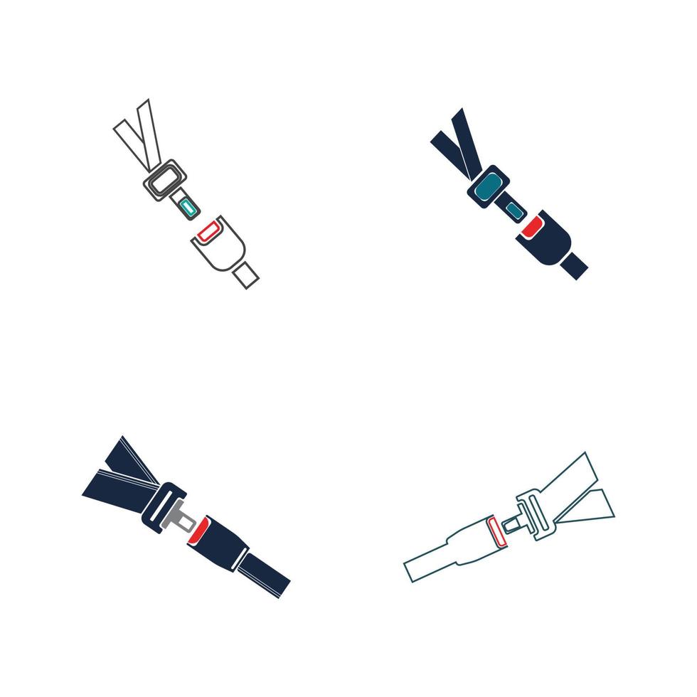seat belt, badge, vector icon illustration design template