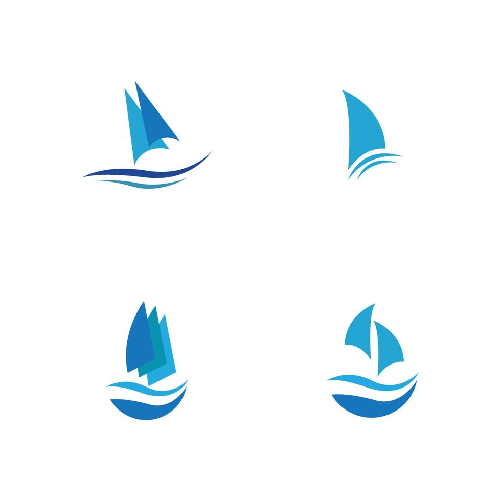 sailing logo vector icon concept illustration design template