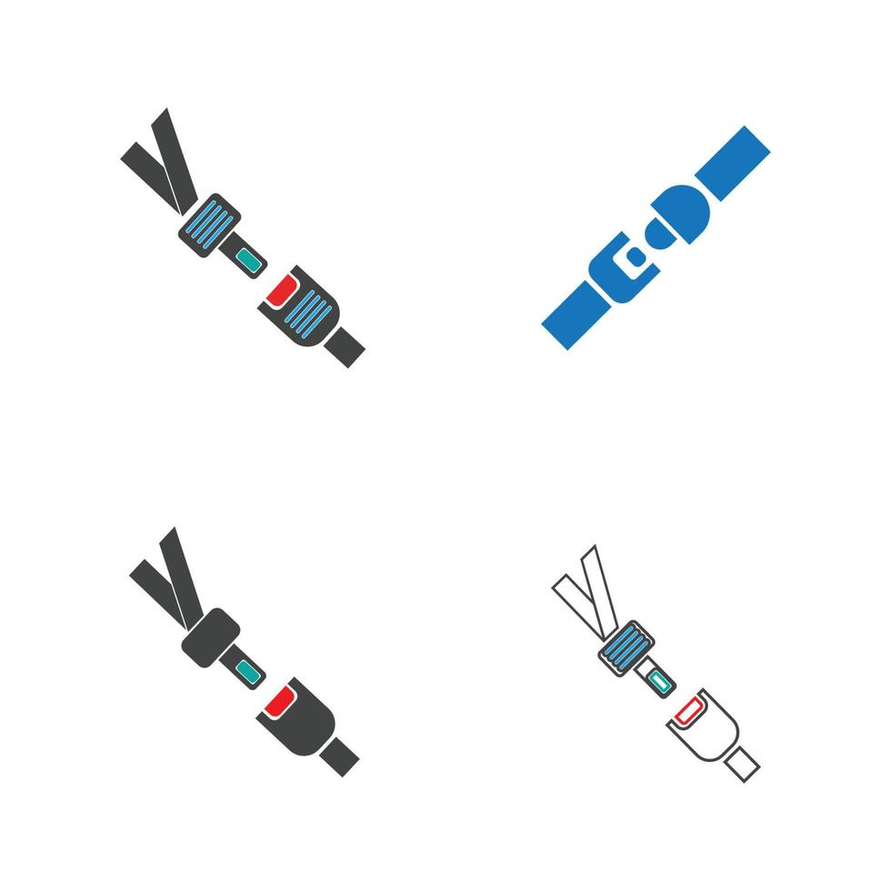 cinturón de seguridad, insignia, plantilla de diseño de ilustración de icono de vector