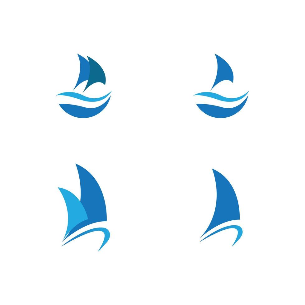sailing logo vector icon concept illustration design template