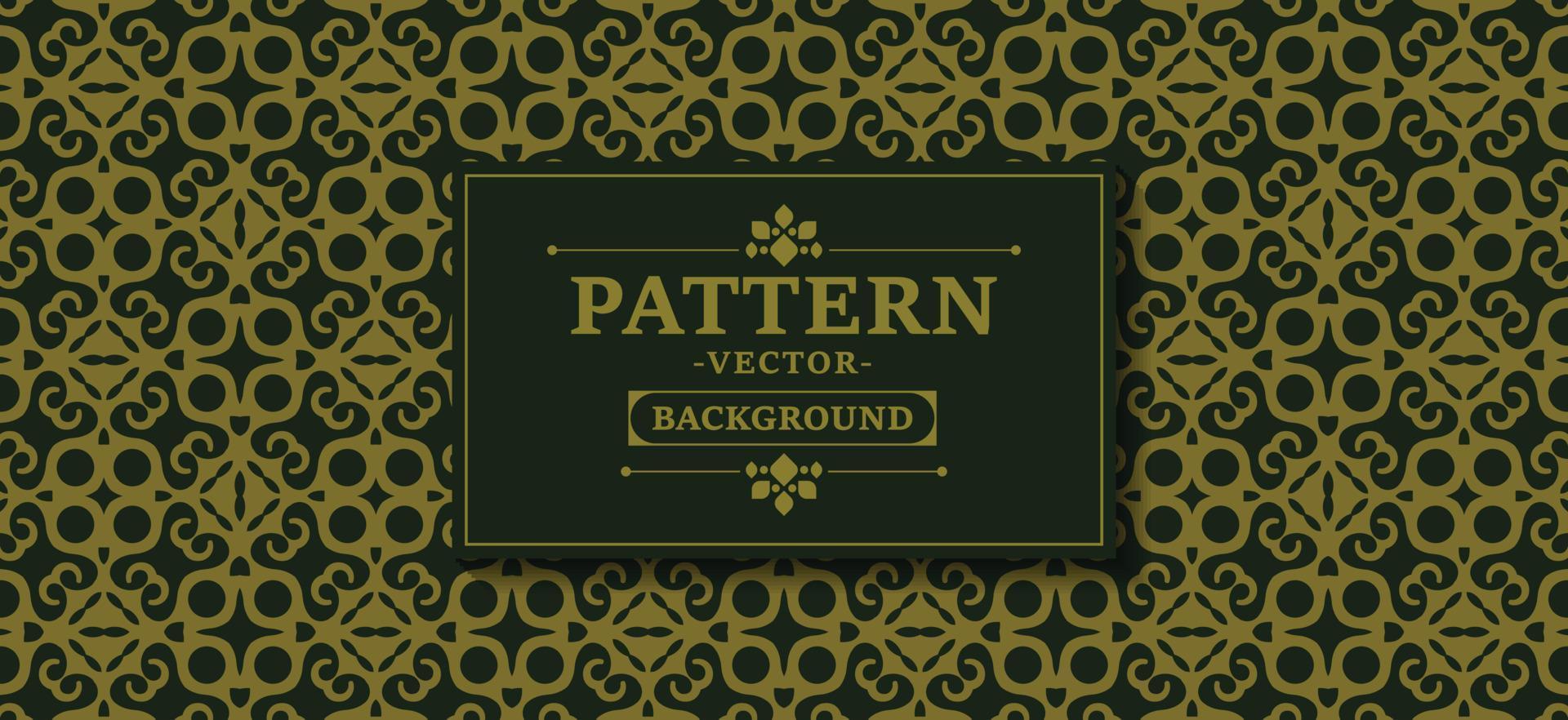 elegant pattern vintage green background vector