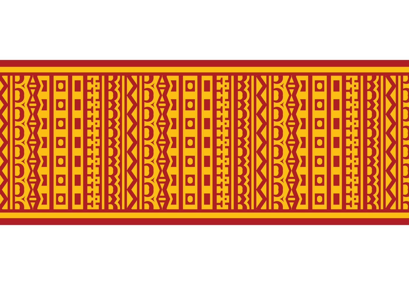 Henna border ornament design template vector