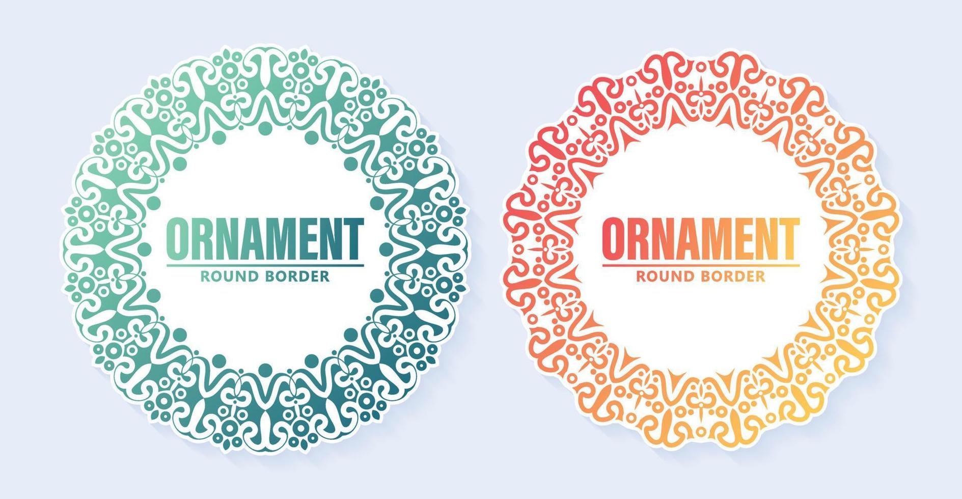 Colorful decorative ornament frame background vector