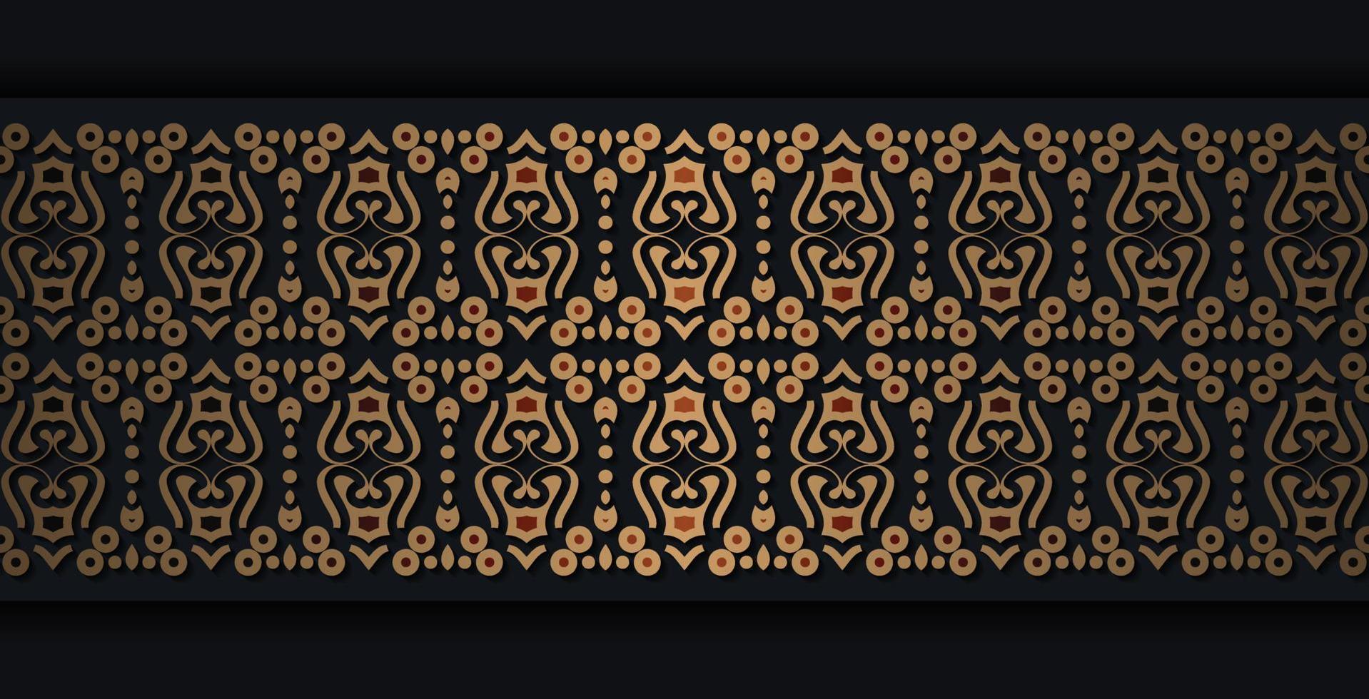 Elegant golden ornamental border template vector