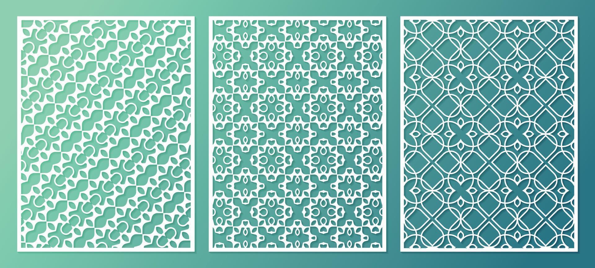 seamless die cut decorative pattern template vector
