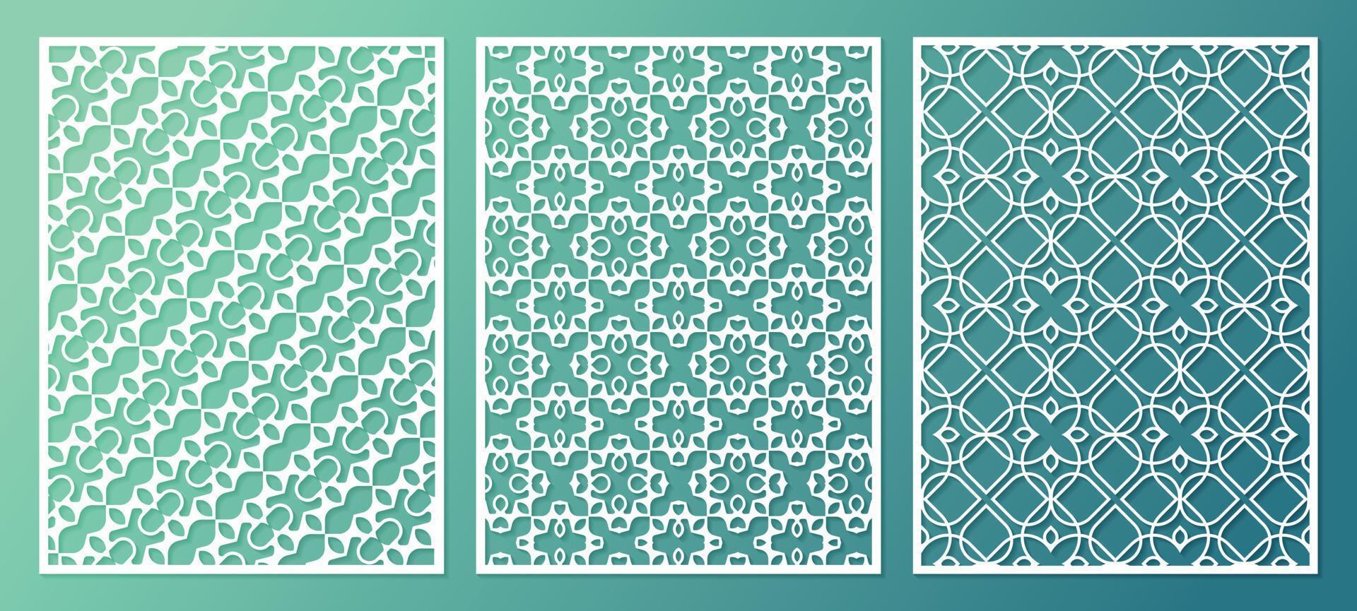 seamless die cut decorative pattern template vector