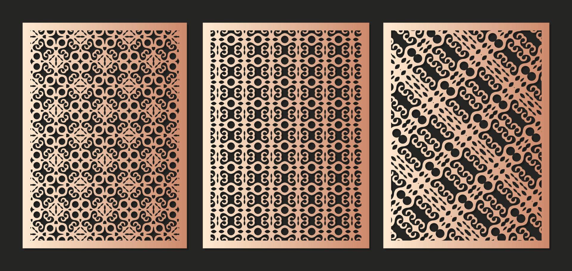 seamless die cut decorative pattern template vector