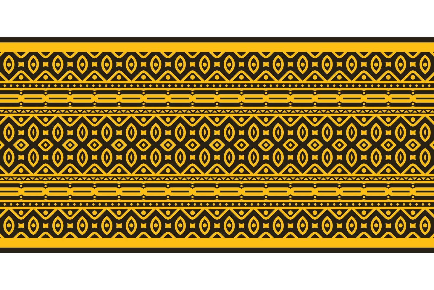 Henna border ornament design template vector