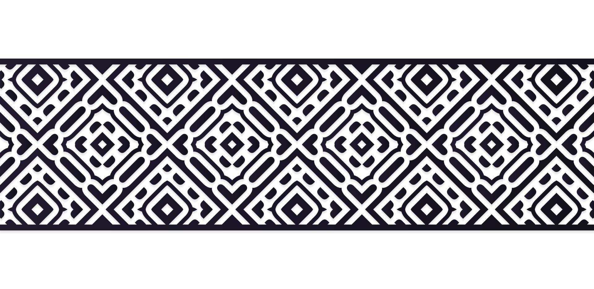 ornament style ethnic seamless borders vector