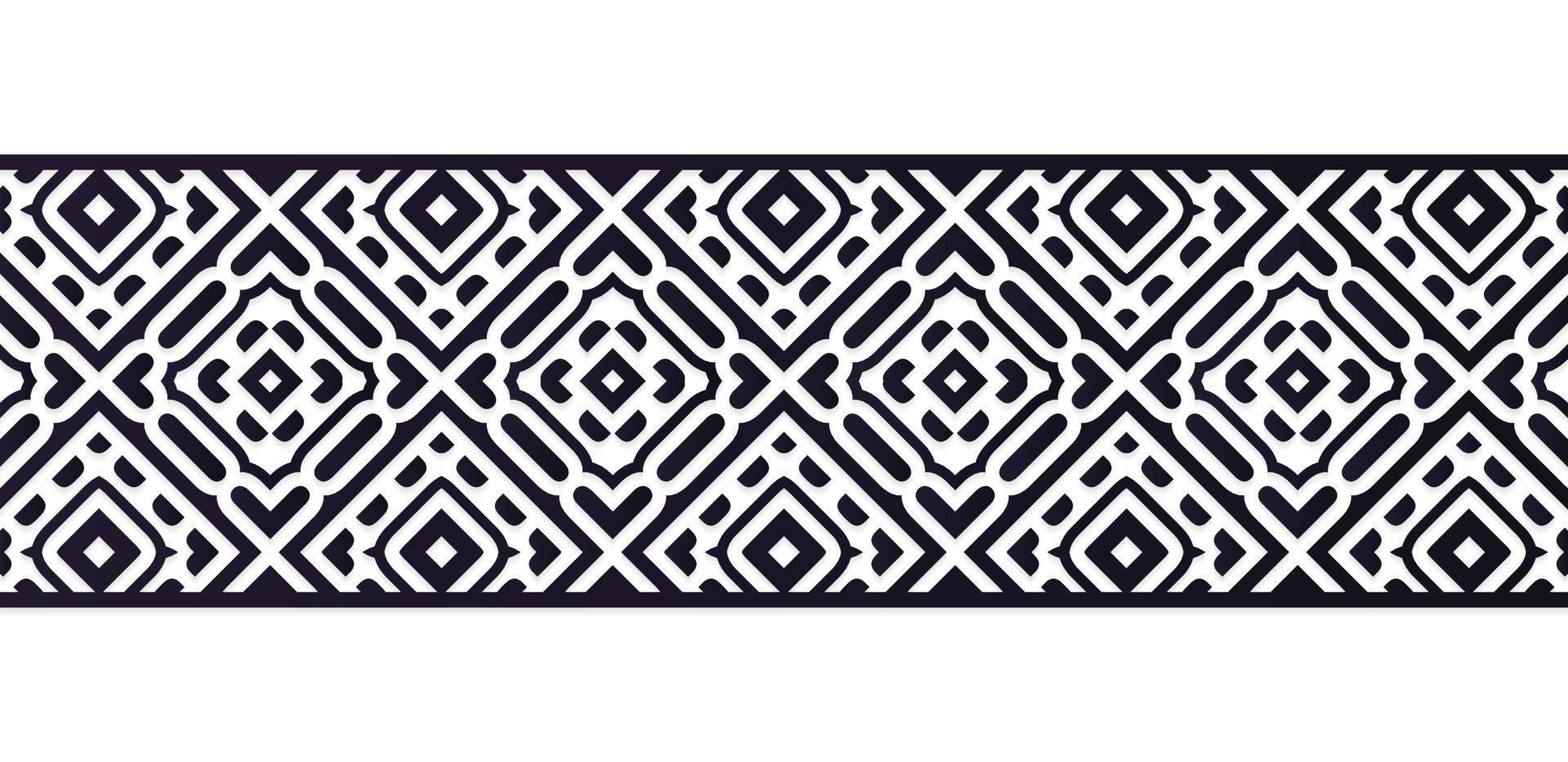 ornament style ethnic seamless borders vector