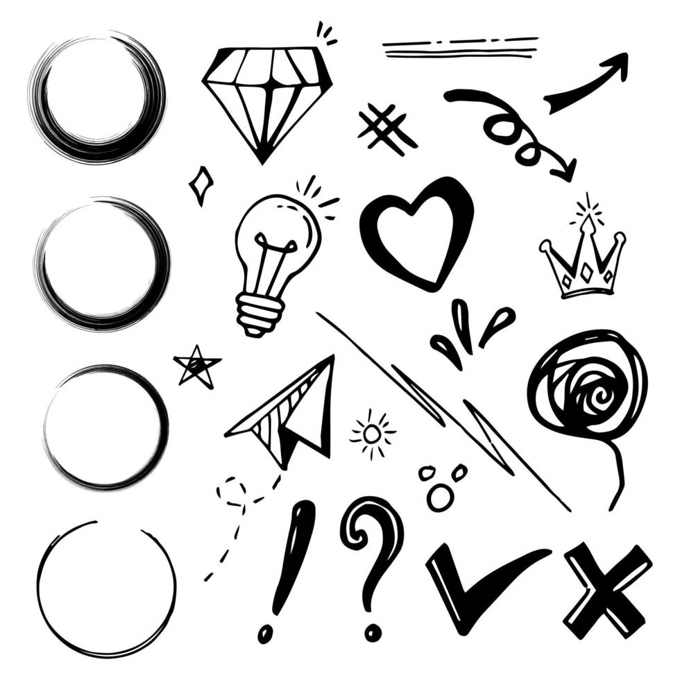 Doodle element vector set, for concept design.