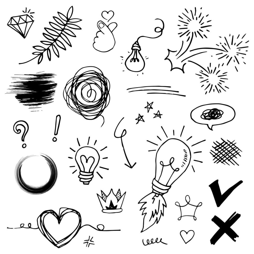 Doodle element vector set, for concept design.