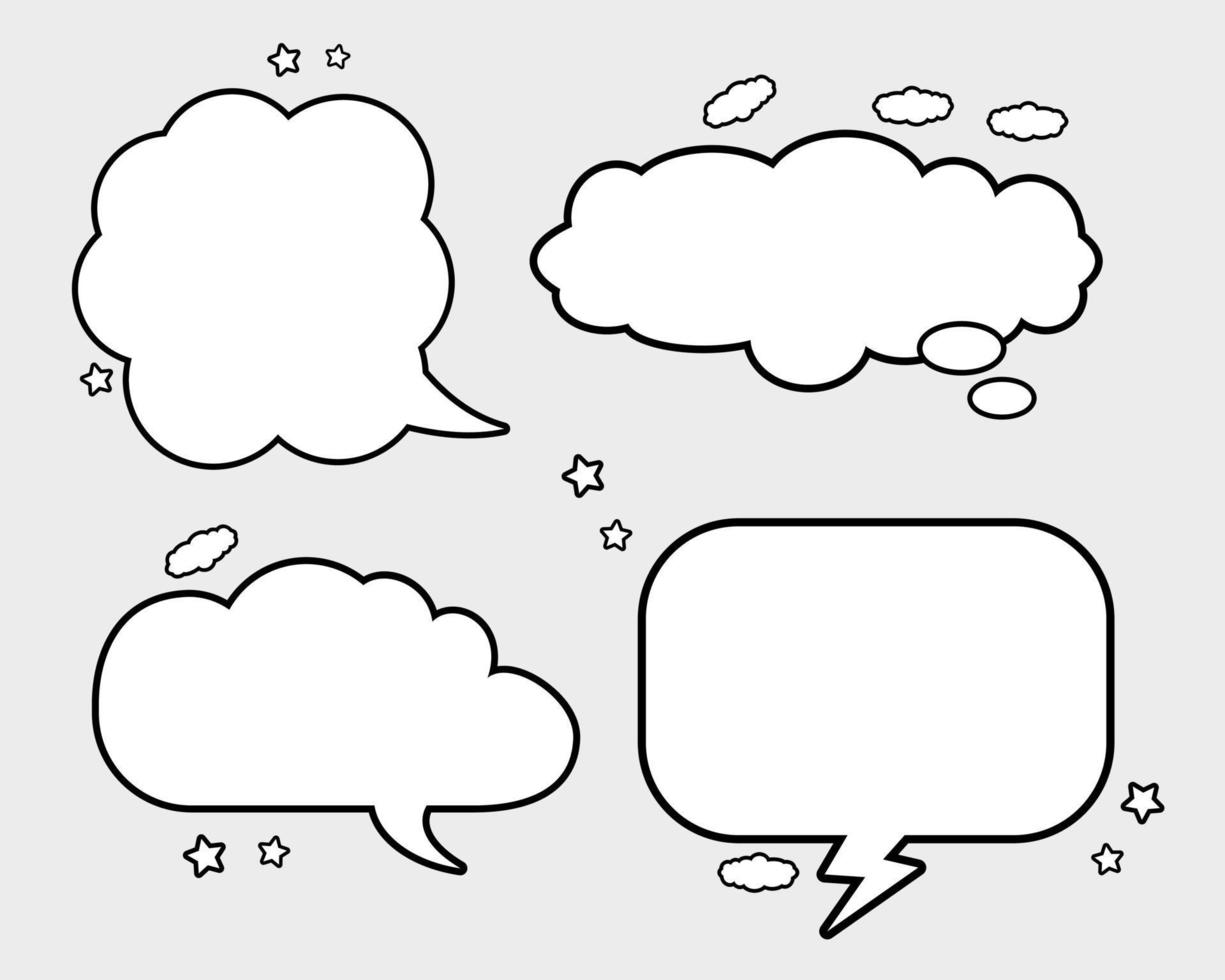 Comic bubbles for design purposes vector