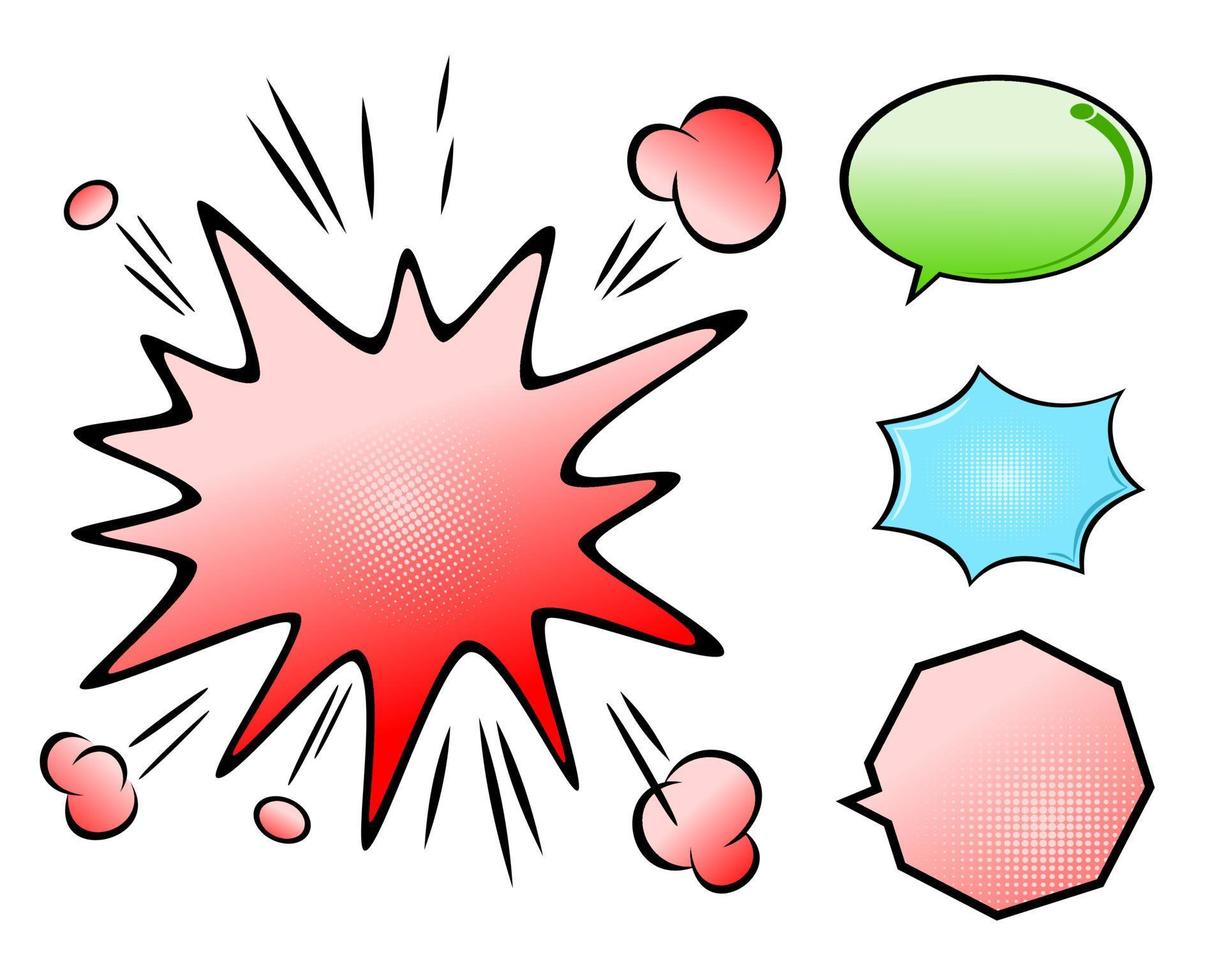 Comic bubbles for design purposes vector