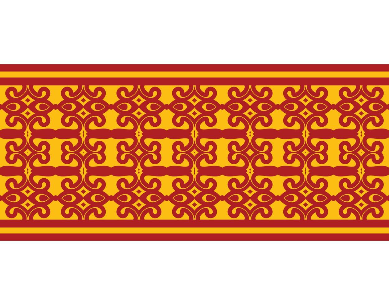 Henna border ornament design template vector