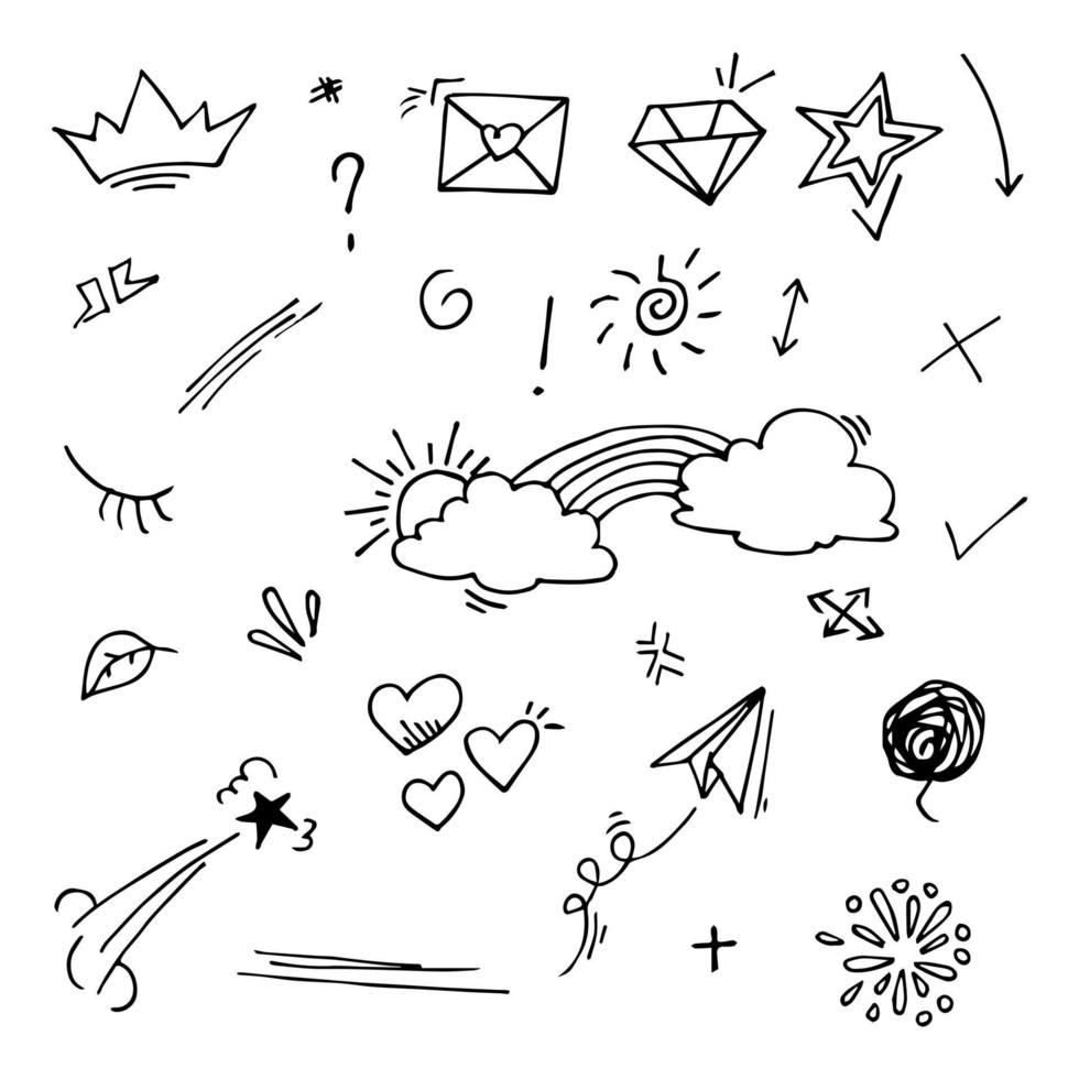 Doodle element vector set, for concept design.