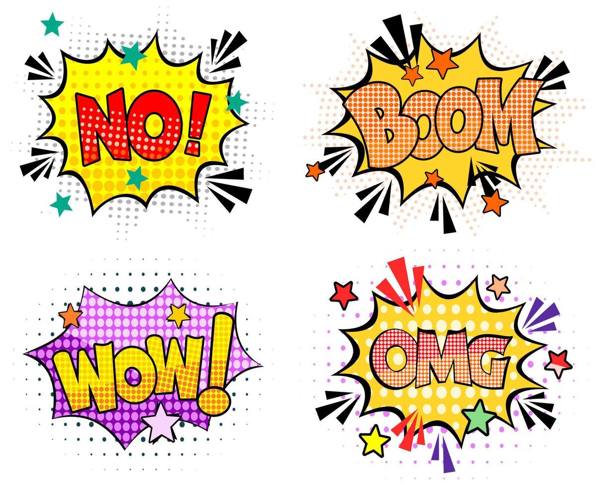 Comic bubbles for design purposes vector