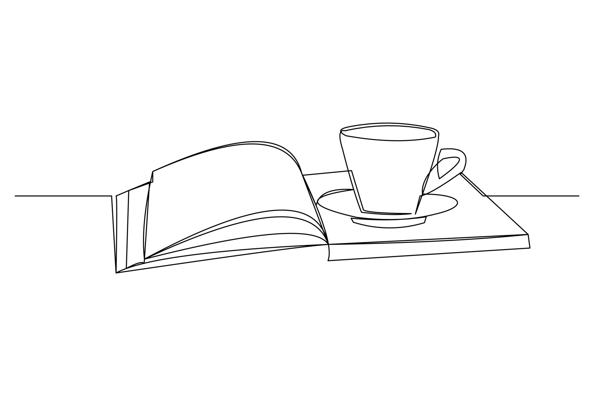 Taza De Té O Café, Imagen Lineal Vectorial Para Colorear. Esquema. Dibujo  Manual. Una Taza Es Un Elemento Lineal Para Un Libro De Ilustración del  Vector - Ilustración de vector, caliente: 185079821