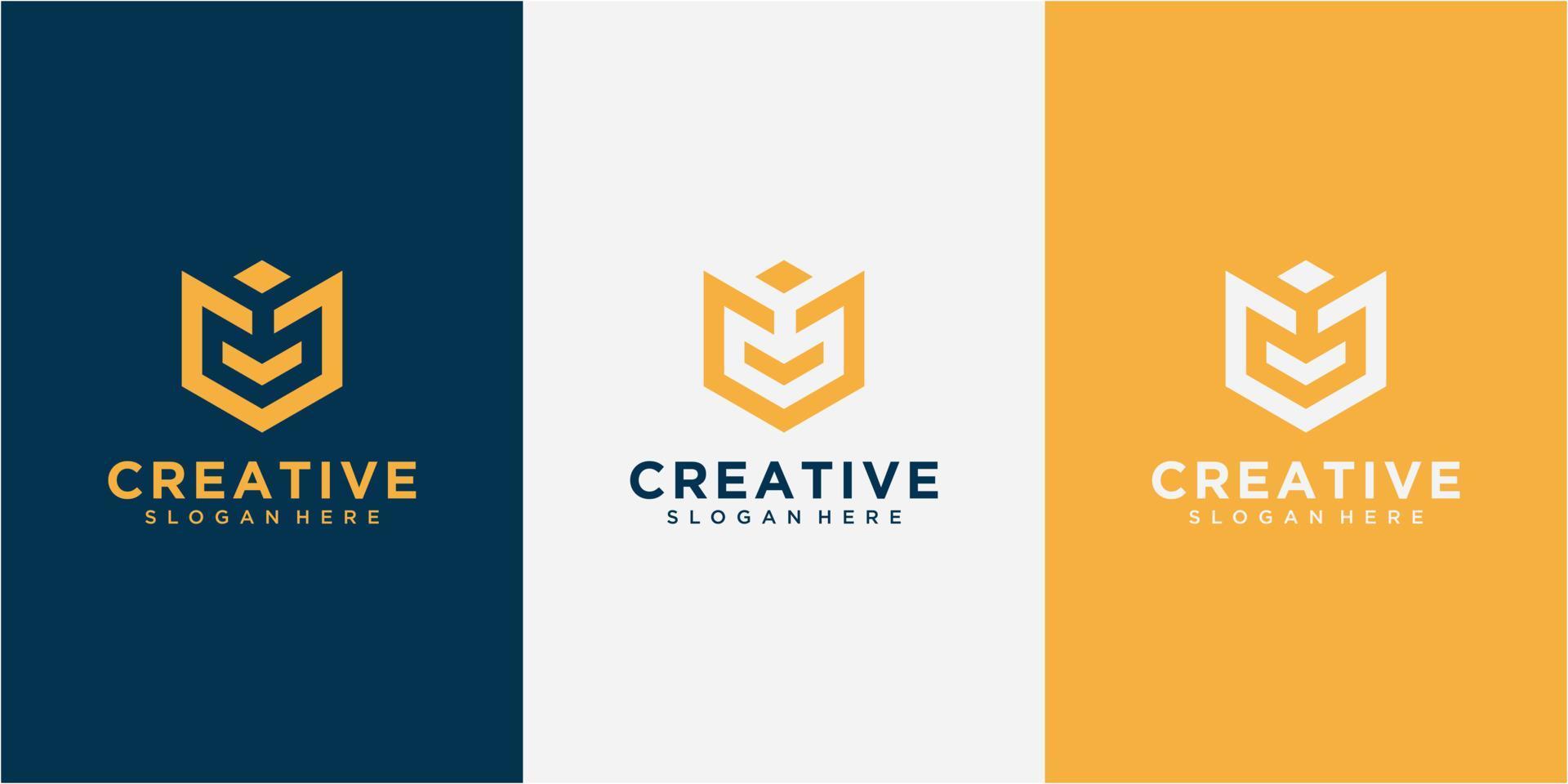 monogram logo design inspiration. V logo design concept vector