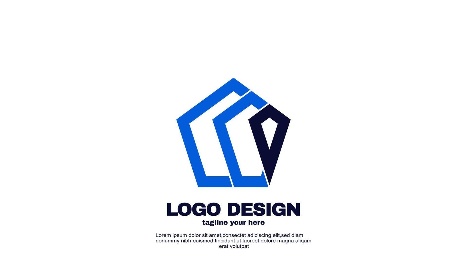 vector de logotipo de empresa de identidad de marca llamativo simple abstracto