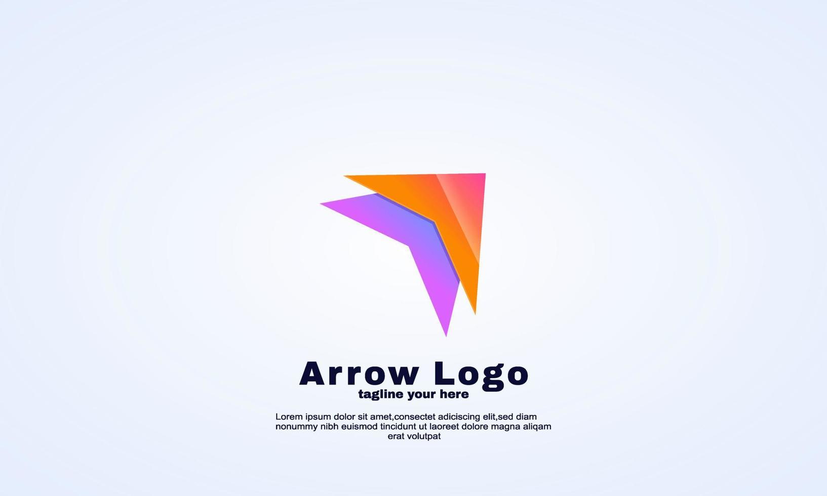 vector de icono de logotipo de flecha abstracta de stock aislado