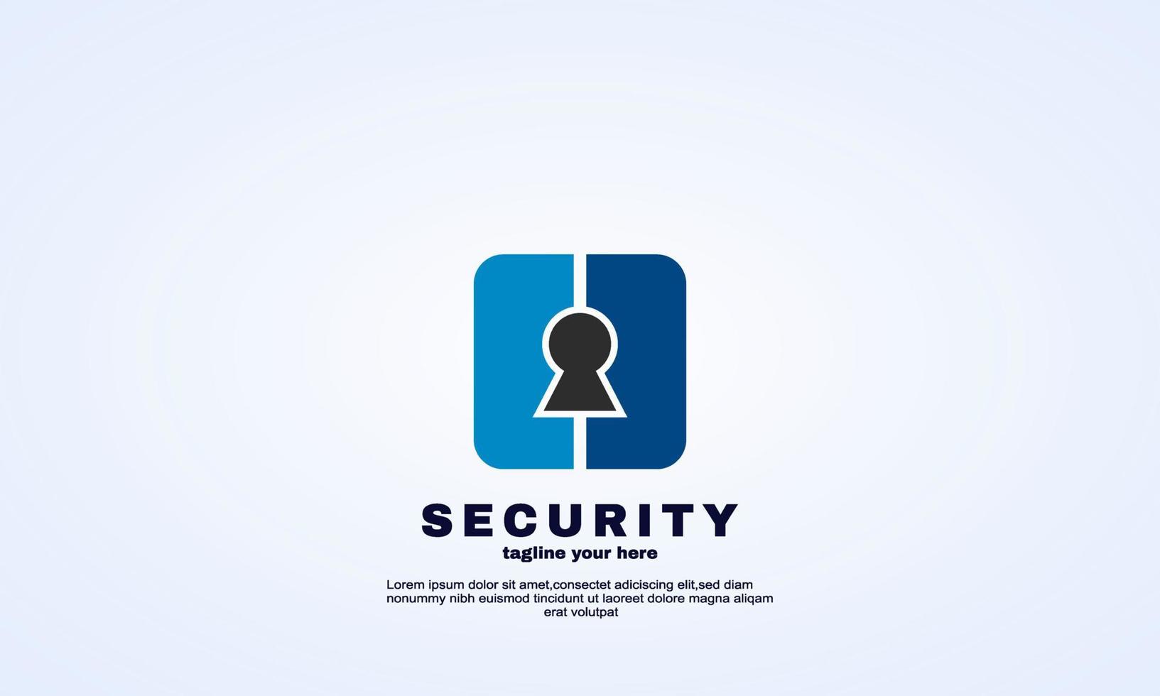 security rectangle logo design template vector