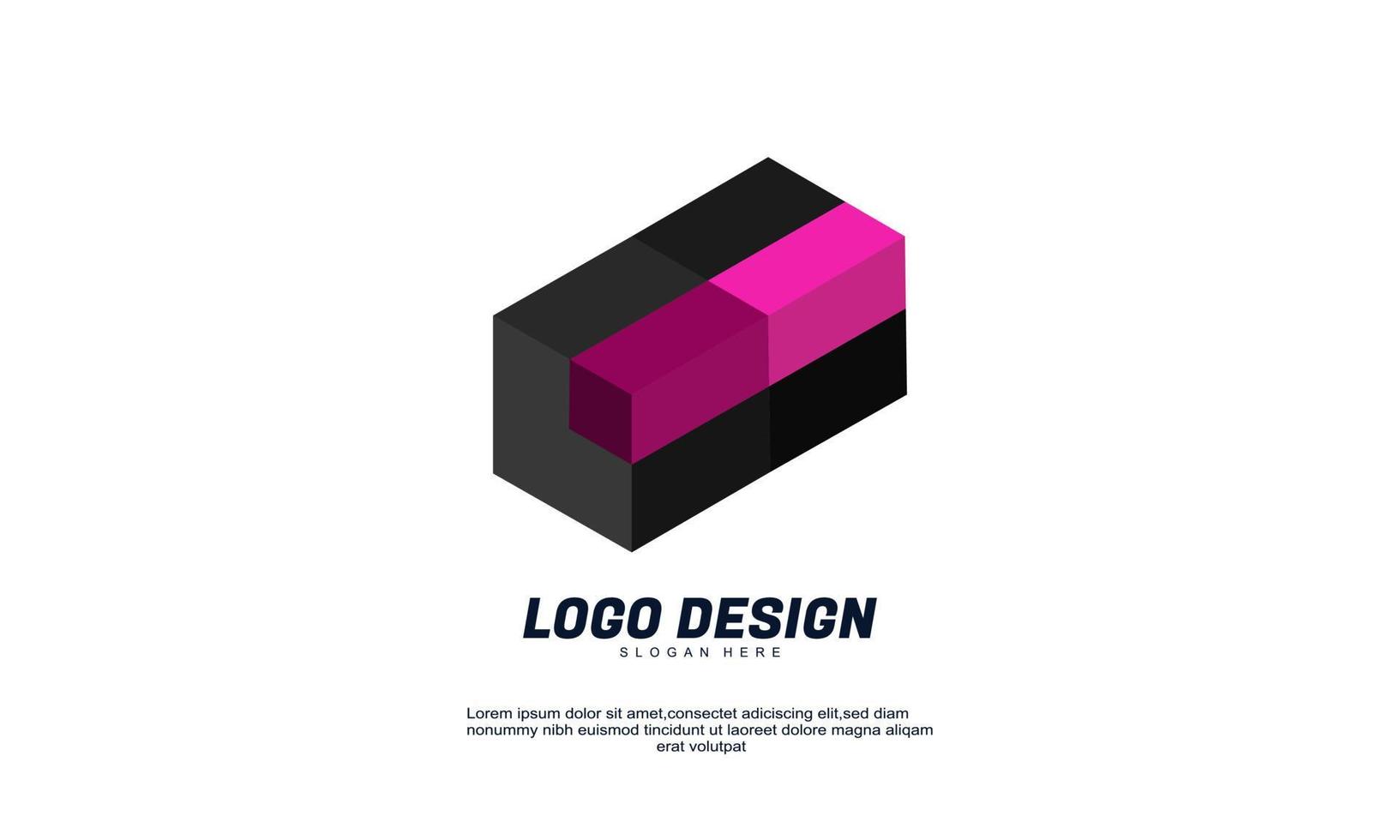 abstract creative modern icon design logo element with company business card template best for brand identity and logotypes vector