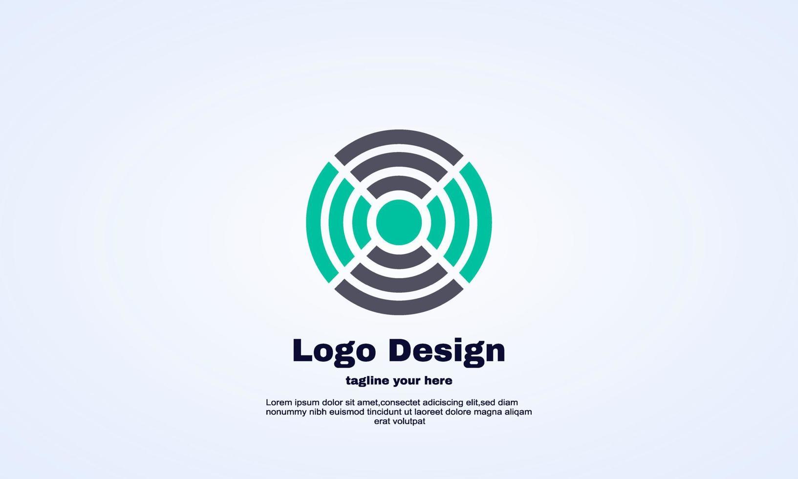 icono de logotipo moderno abstracto del vector de diseño de señal inalámbrica