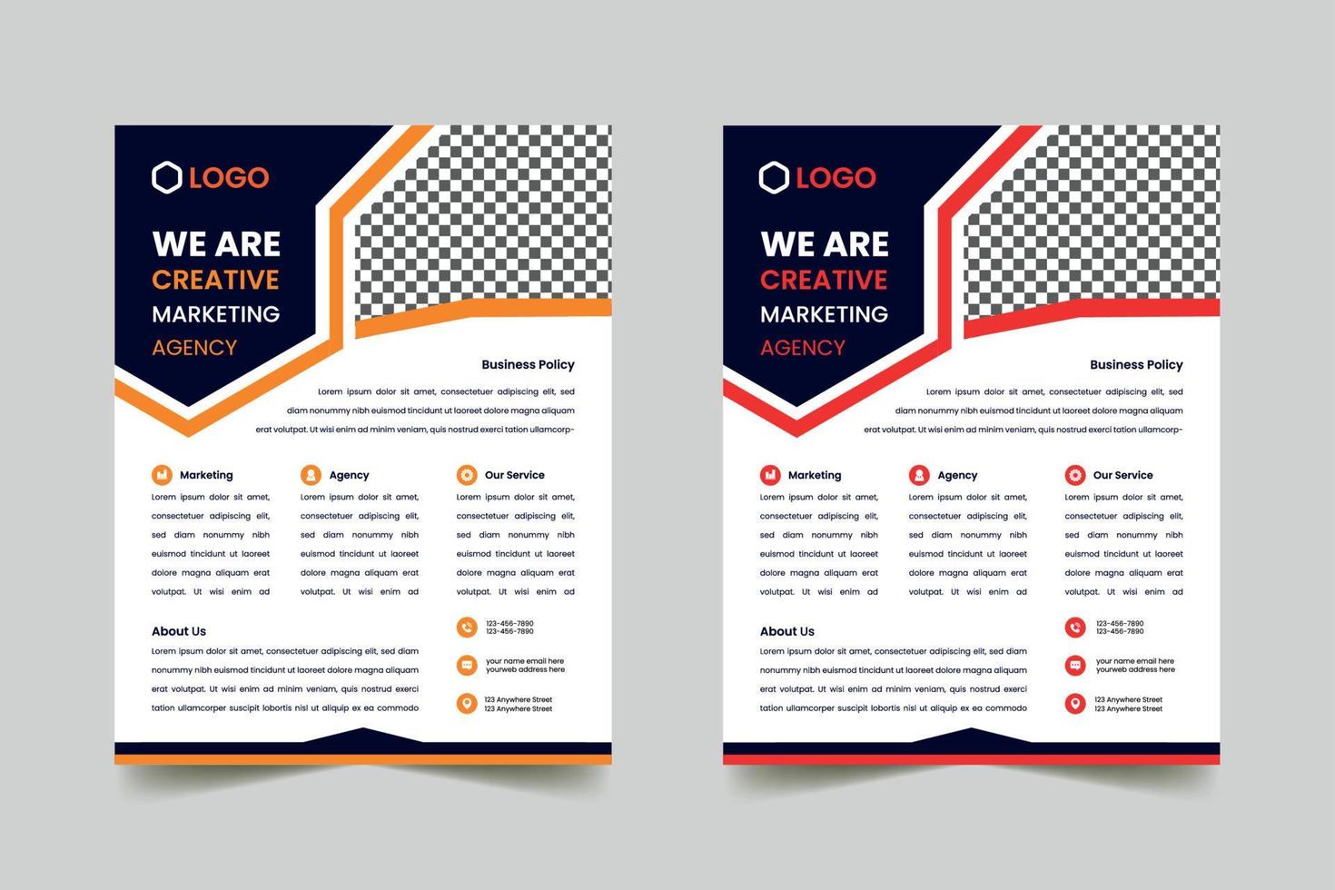 folleto de agencia de marketing digital moderno vector